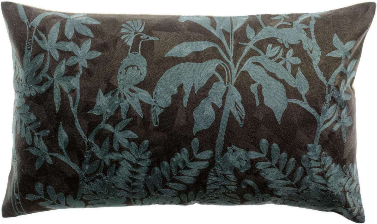 Coussin brodé Raki Carbone 40 x 65