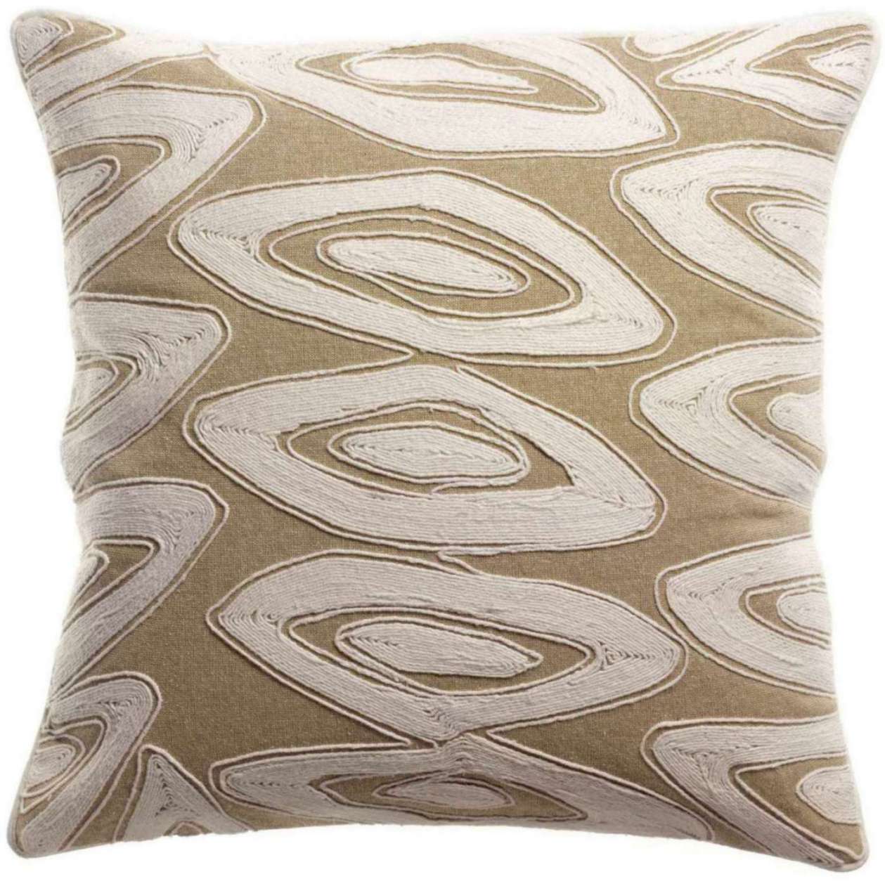 Coussin brodé Leya Neige 45 x 45