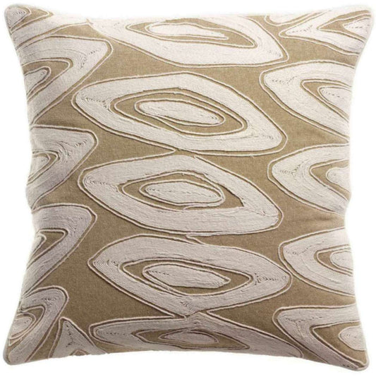 Coussin brodé Leya Neige 45 x 45