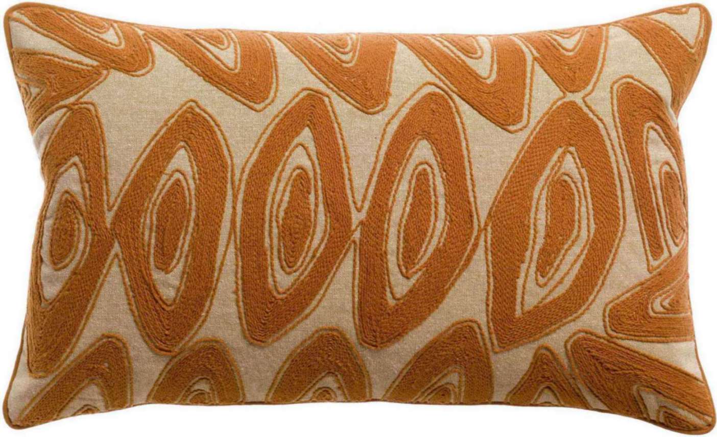 Coussin brodé Leya Cuivre 30 x 50