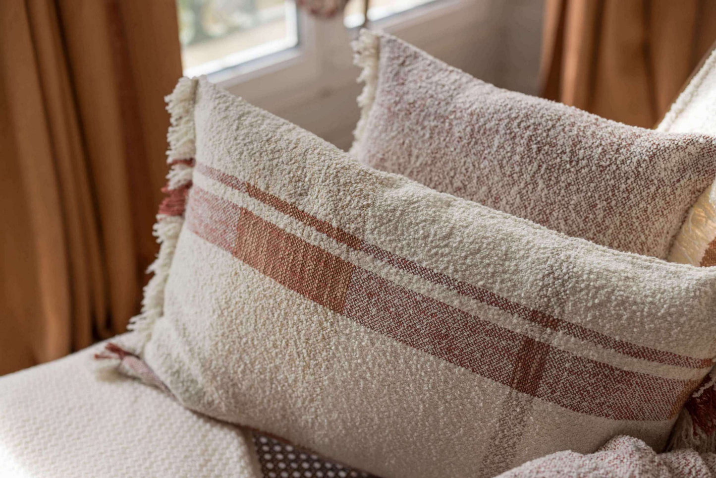 Coussin chiné Jane Sienne 45 x 45