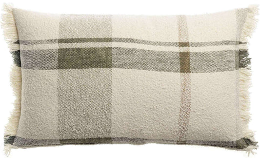 Coussin jacquard Jane Multico olive 40 x 65