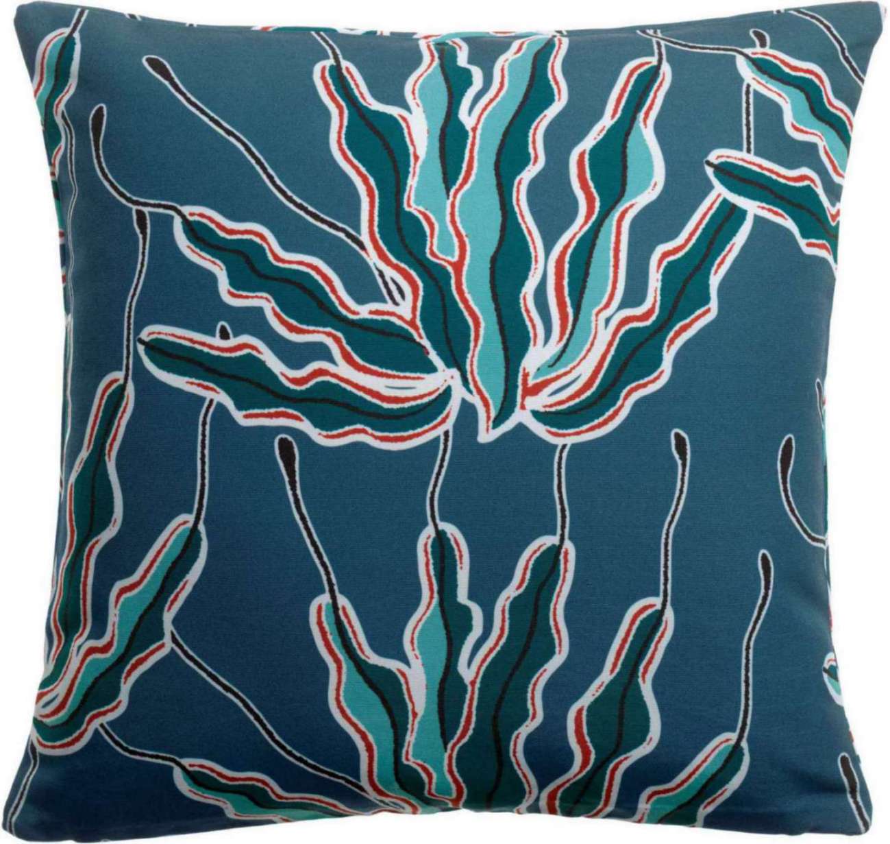 Alga coussin imprimé outdoor Indigo 45 X 45