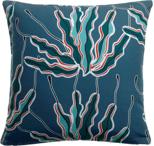 Alga coussin imprimé outdoor Indigo 45 X 45