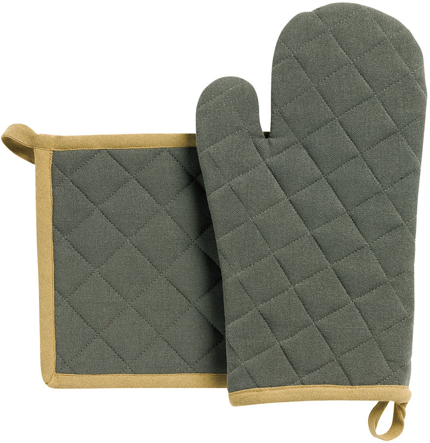 Lot gant de cuisine/manique Grace Forêt 15 x 32