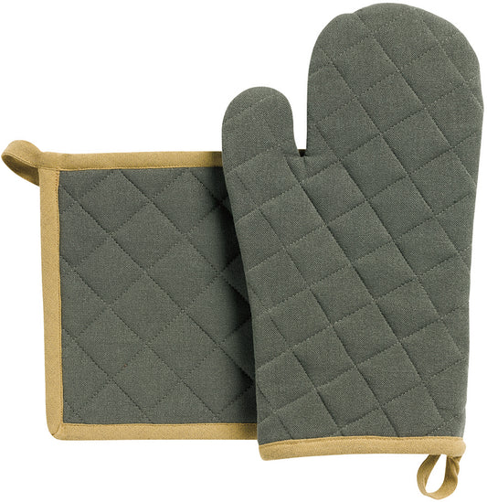 Lot gant de cuisine/manique Grace Forêt 15 x 32