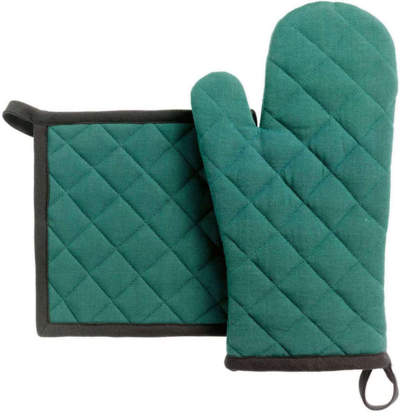 Lot gant de cuisine/manique Grace Paon 15 x 32