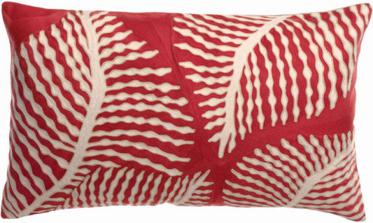 Coussin brodé Flora Papaye 40 x 65