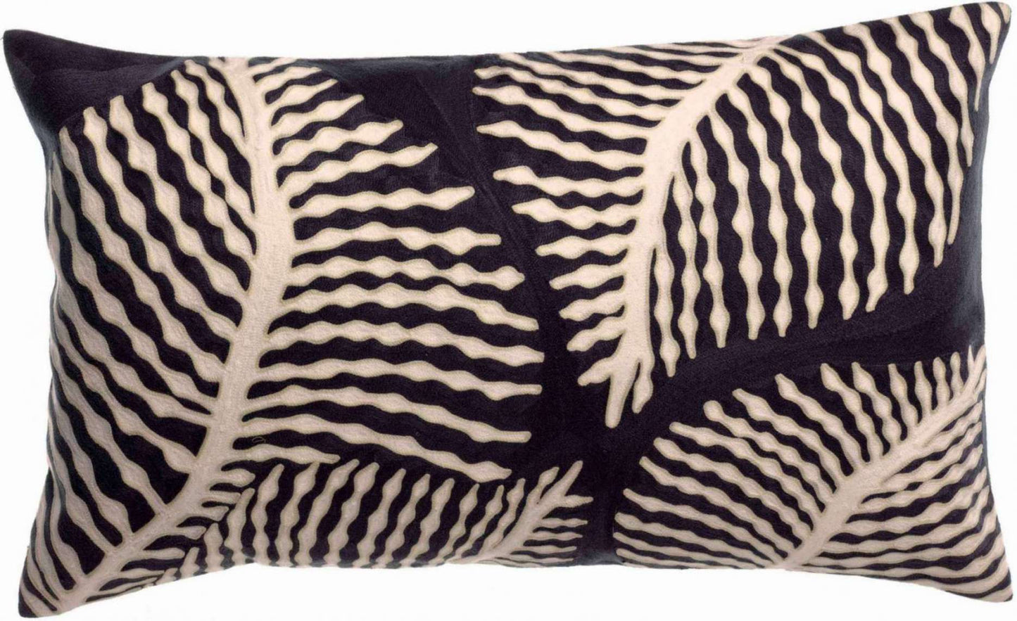 Coussin brodé Flora Marine 40 x 65
