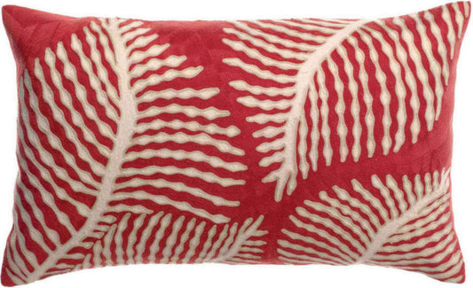 Coussin brodé Flora Papaye 30 x 50