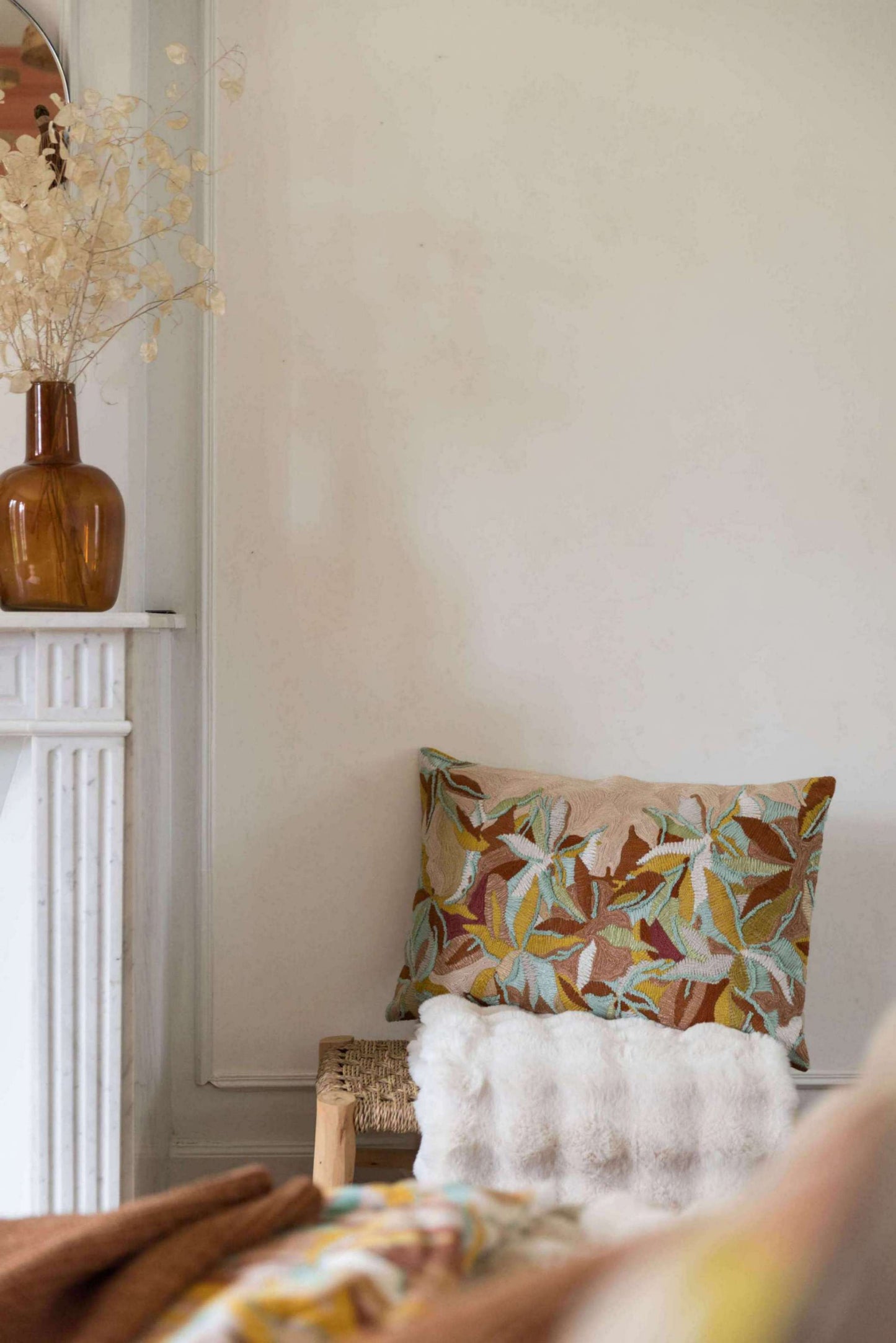 Coussin brodé Alina Dragée 40 x 65