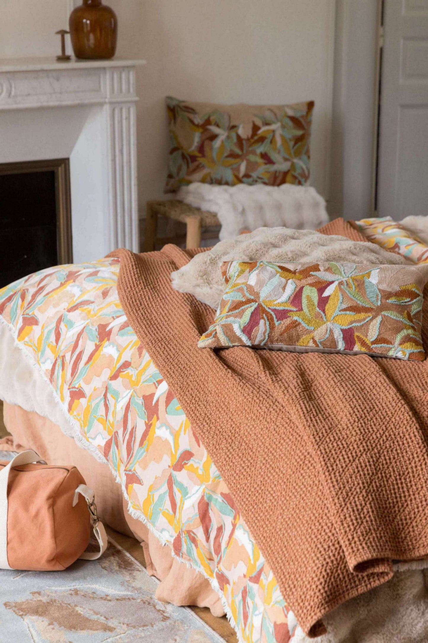 Coussin brodé Alina Dragée 30 x 50