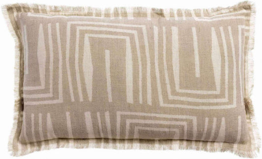Coussin imprimé Tina Naturel 30 x 50