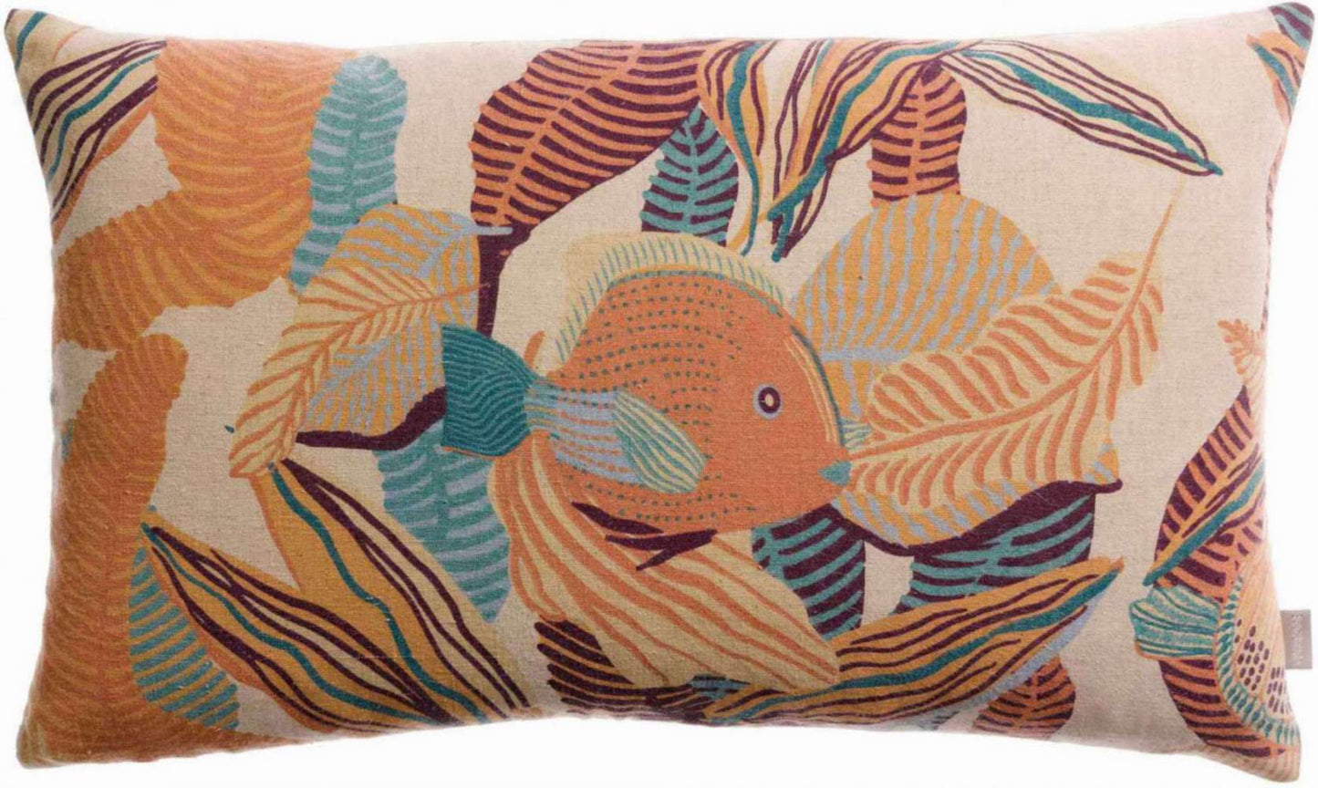 Coussin imprimé Dori Papaye 30 x 50