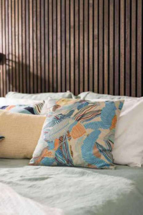 Coussin imprimé Dori Lagon 45 x 45