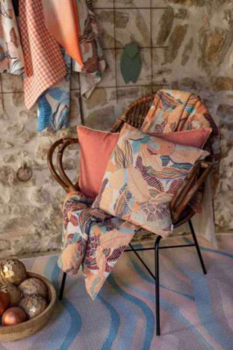 Edredon imprimé Dori Papaye 85 x 200