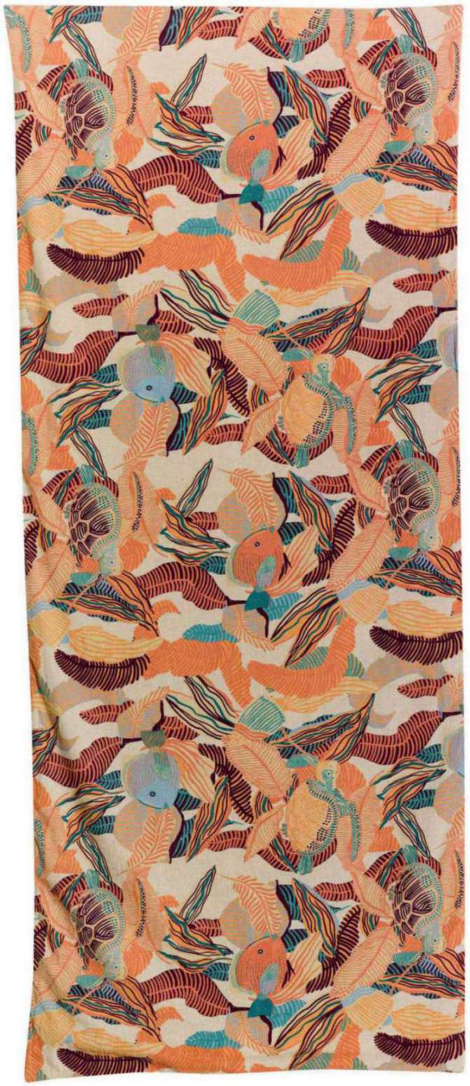 Edredon imprimé Dori Papaye 85 x 200