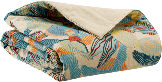 Edredon imprimé Dori Lagon 85 x 200