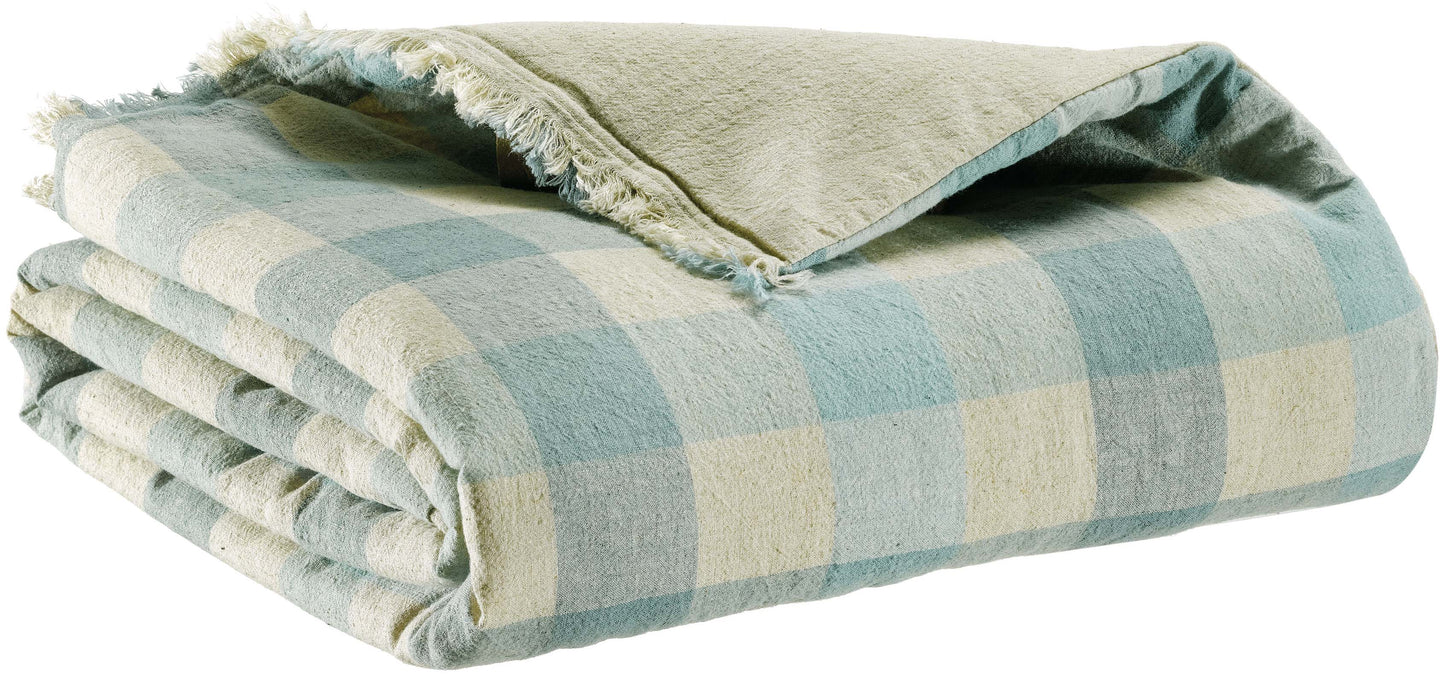 Edredon imprimé Kate Myosotis 85 x 200