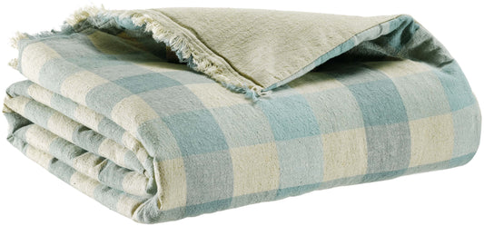 Edredon imprimé Kate Myosotis 85 x 200