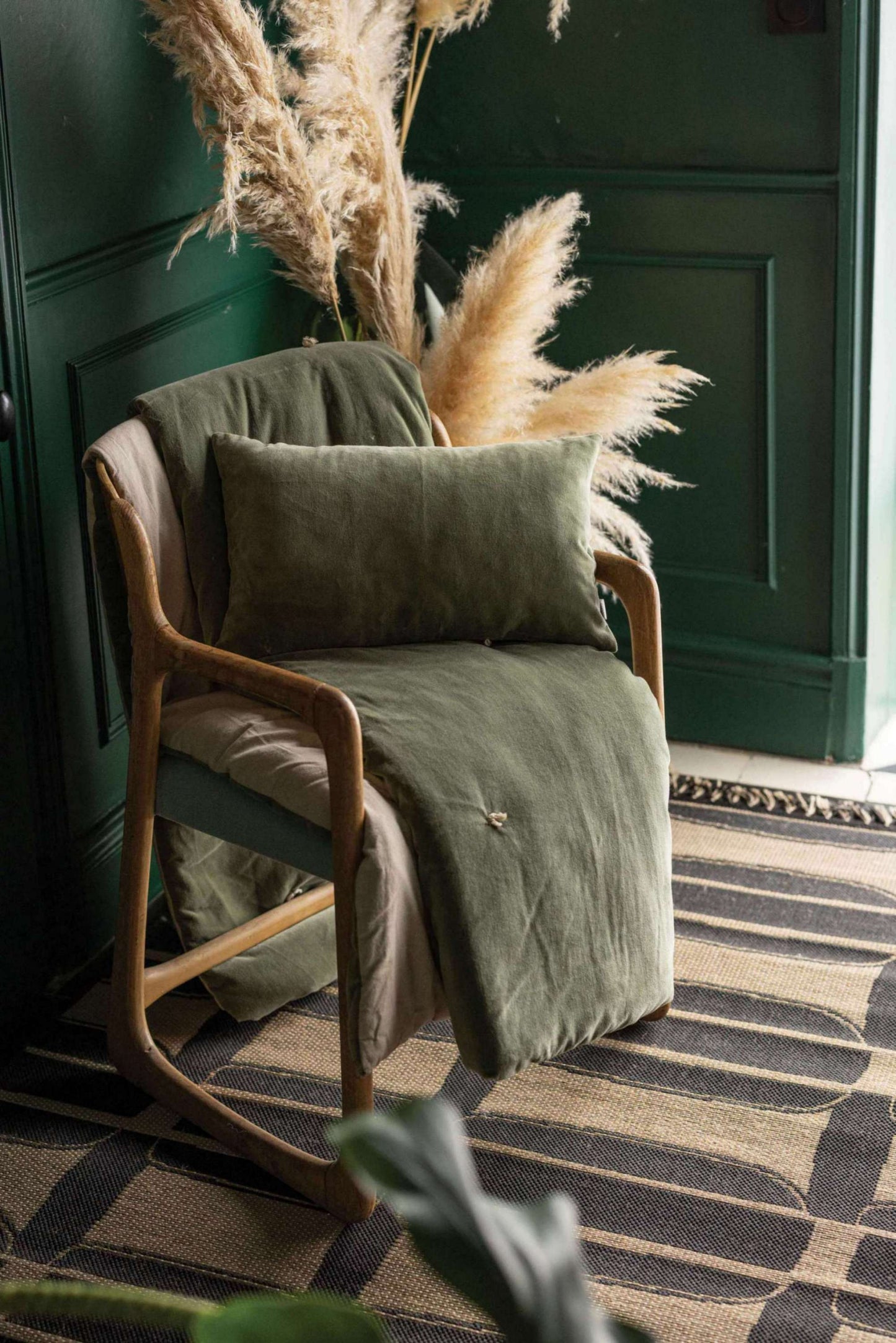 Coussin uni Elise Verveine 30 X 50