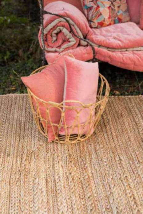 Coussin uni Elise Pêche 30 x 50