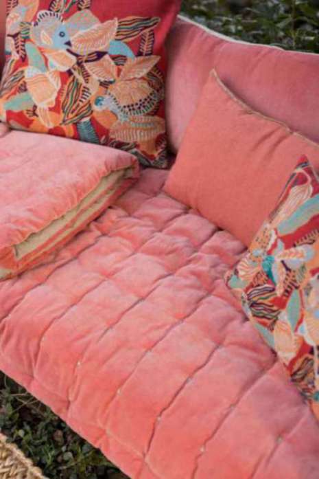 Chemin de lit uni Elise Pêche 90 x 240