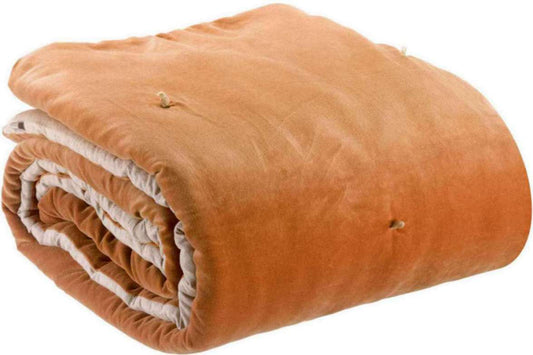 Plaid points noués Elise Rouille 140 x 200