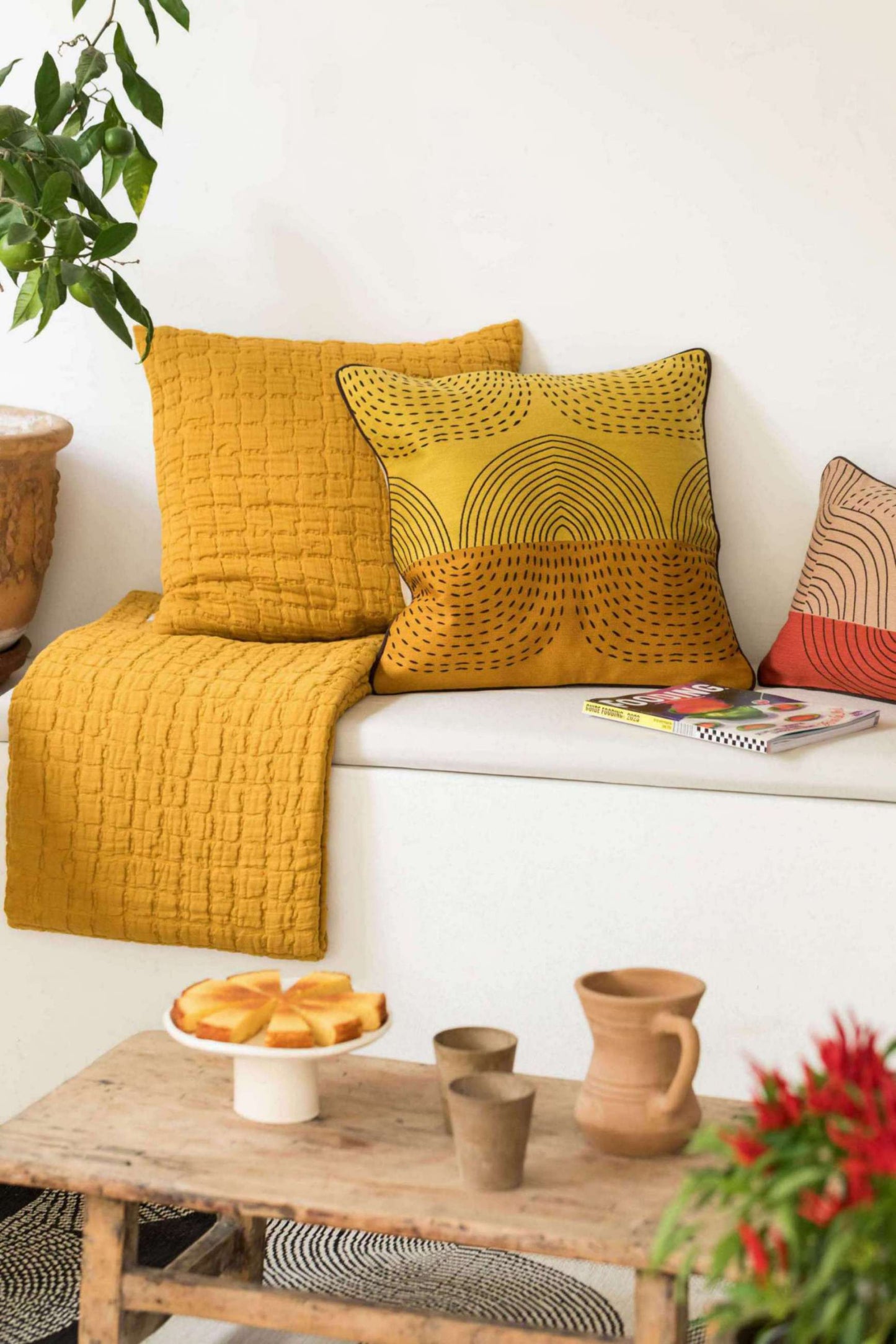 Coussin Swami Safran 45 x 45