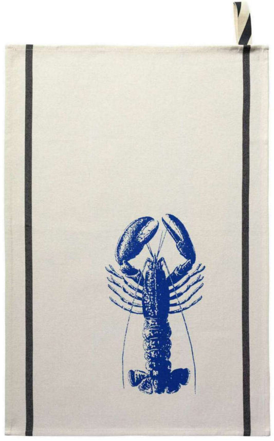 Torchon Homard Bleu/Ecru 70 x 50