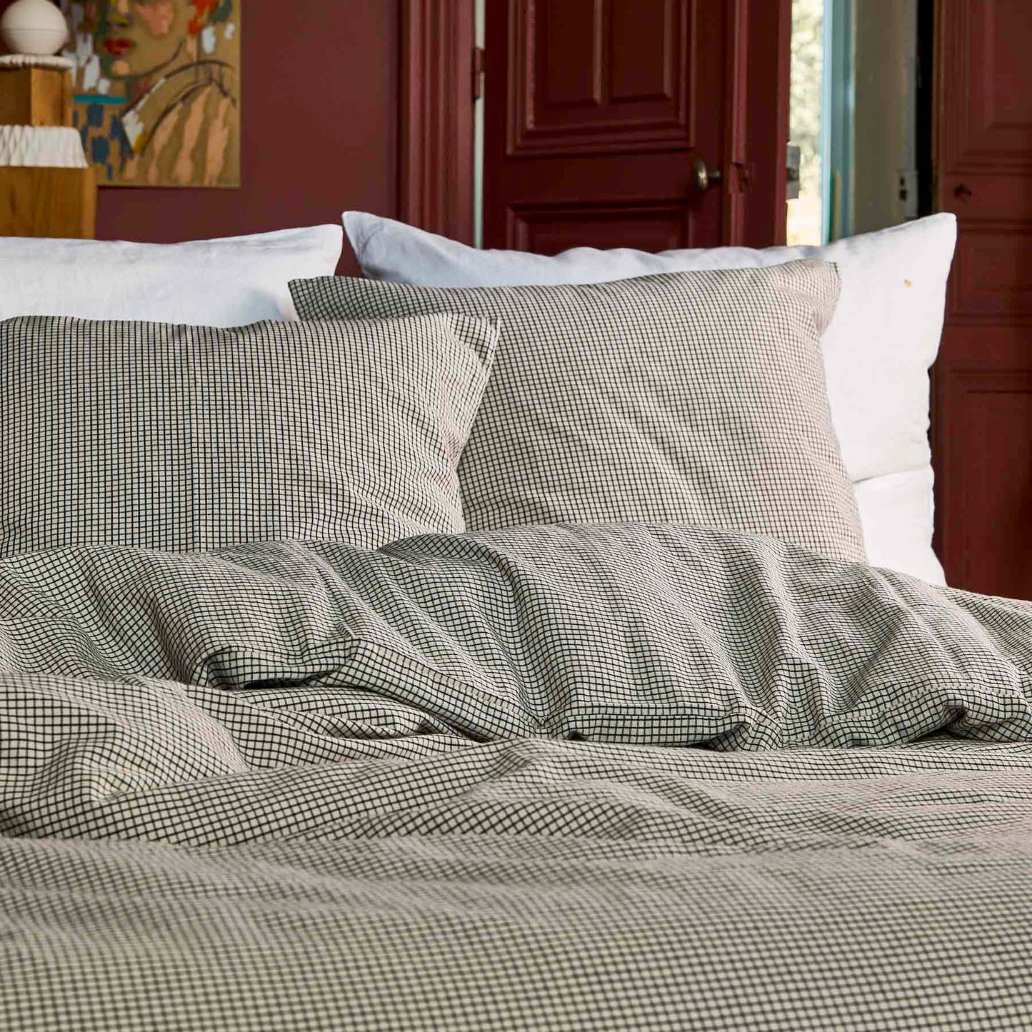 Taie d'oreiller GUSTAVE Caviar 65 x 65