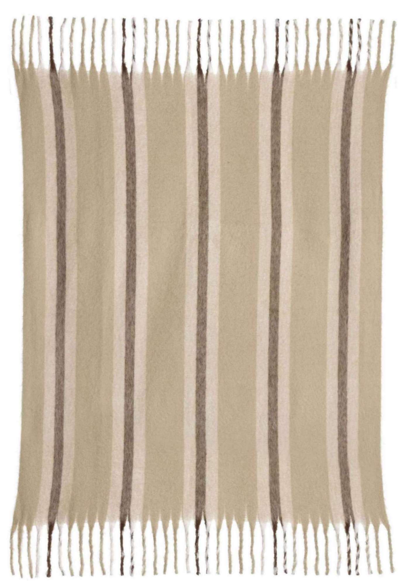 Plaid rayé Isabel Nuage 130 x 160