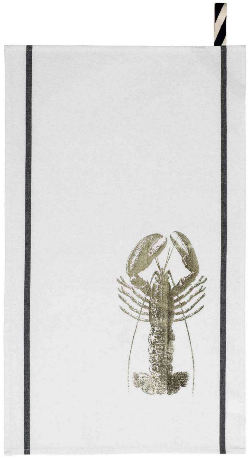 Torchon Homard Or/Blanc 50 x 70