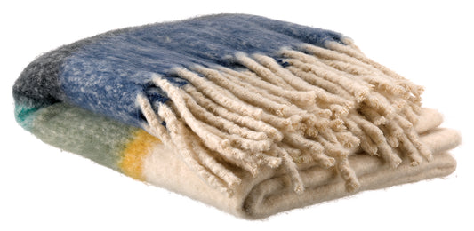 Plaid rayé Isabel Mousse 130 X 160