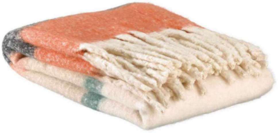 Plaid rayé Isabel Châtaigne 130 X 160