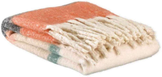 Plaid rayé Isabel Châtaigne 130 X 160