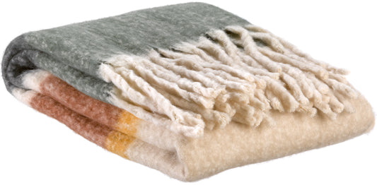 Plaid rayé Isabel Rouille 130 x 160