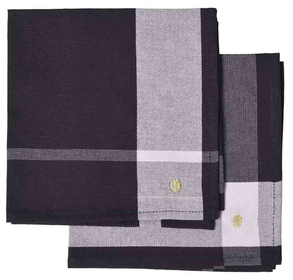 Lot de 2 serviettes de table La nonna Caviar 45 x 45