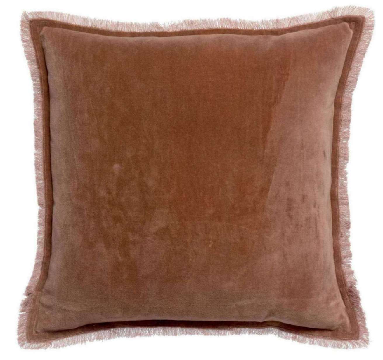 Coussin uni Fara Bois de rose 45 X 45