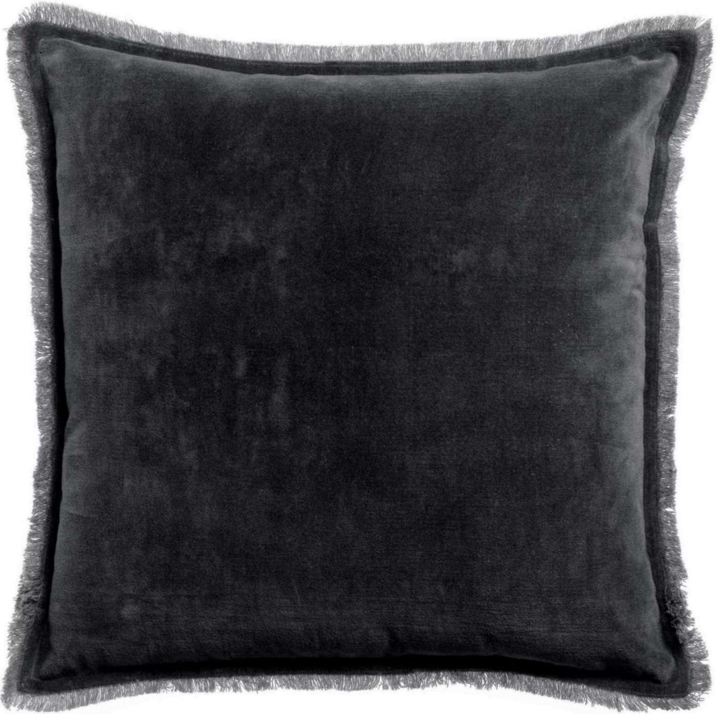 Coussin uni Fara Caviar 45 x 45