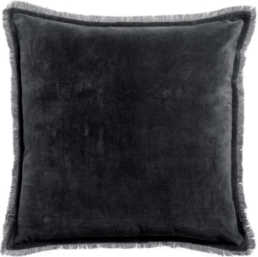 Coussin uni Fara Caviar 45 x 45