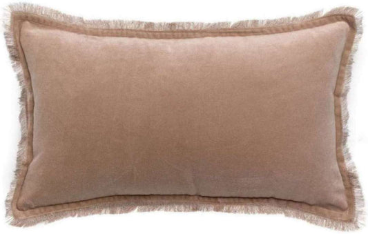 Coussin uni Fara Taupe 30 x 50
