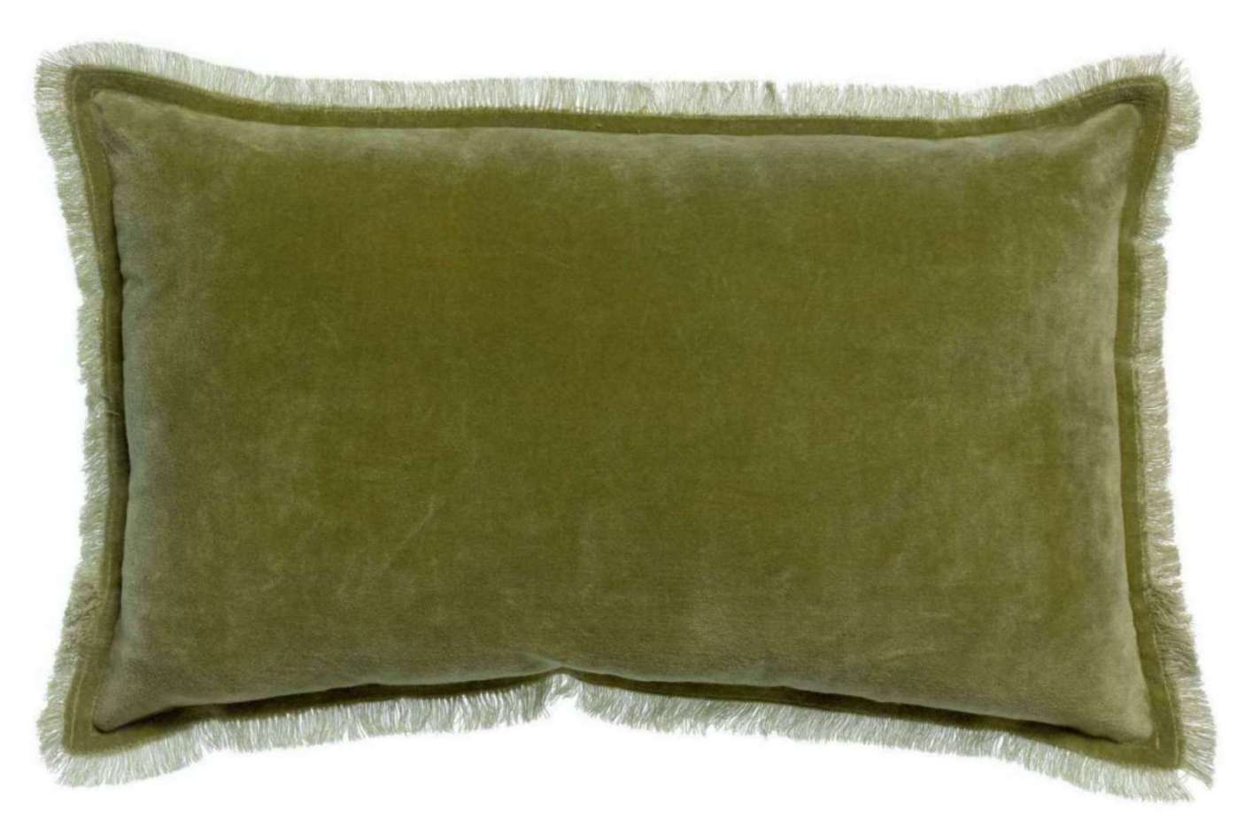 Coussin uni Fara Olive 30 X 50
