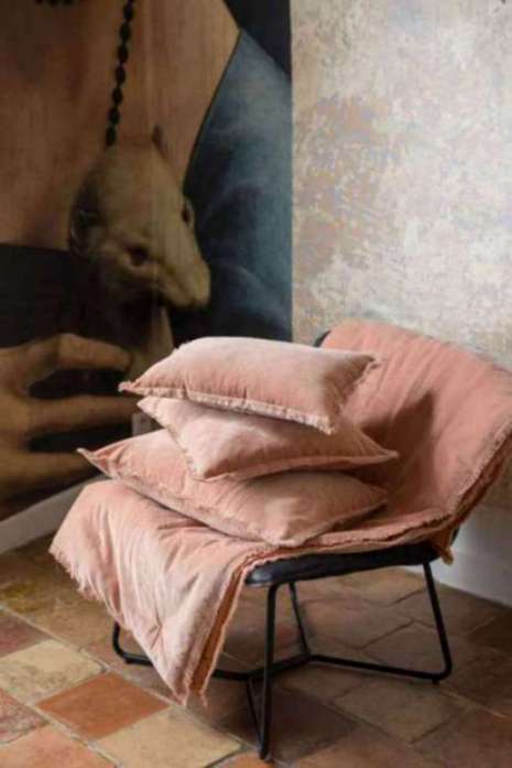 Coussin uni Fara Dragée 30 x 50