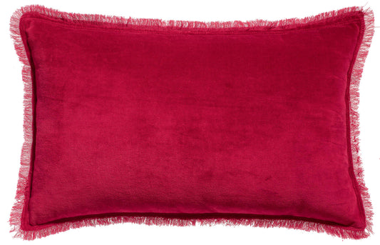Coussin uni Fara Rubis 30 X 50