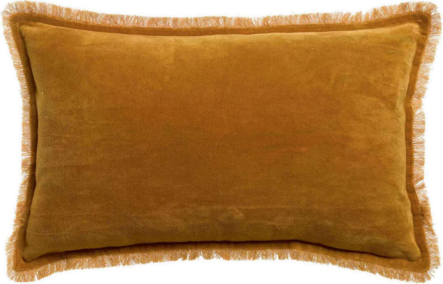 Coussin uni Fara Safran 30 x 50