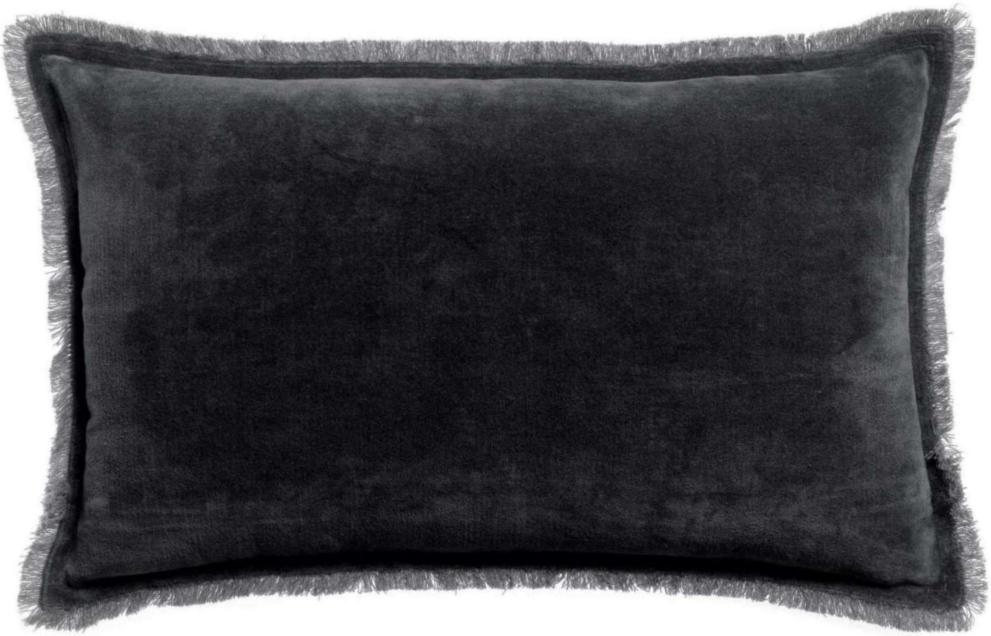 Coussin uni Fara Caviar 30 x 50