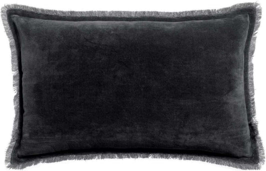 Coussin uni Fara Caviar 30 x 50