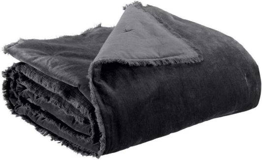 Plaid uni Fara Caviar 135 x 200