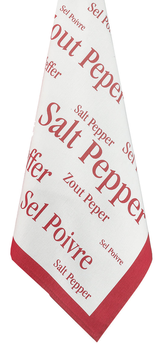 Torchon Sel & Poivre Rouge 50 X 70